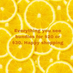 Bundles, 3 for $20 & $30